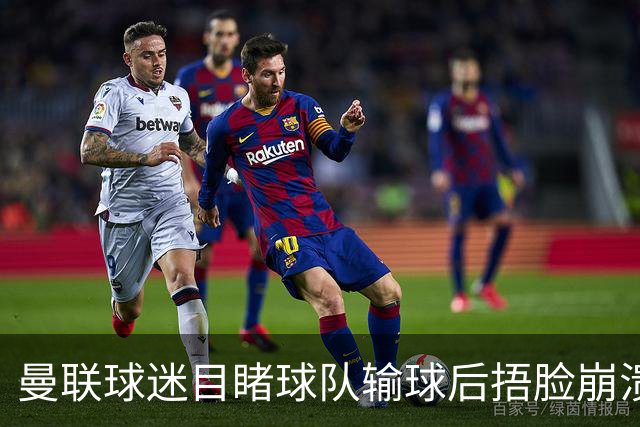 曼联球迷目睹球队输球后捂脸崩溃，自嘲被天空体育拍成荧光棒